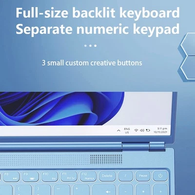 12GB+128GB US Plug 16 Inch Laptop For N5095 CPU For Windows10 11 2.4G 5G - Image 1 of 4