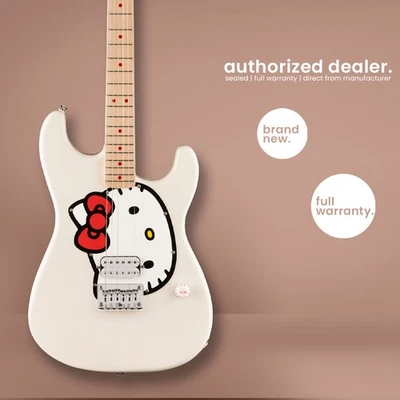 Squier Edición Limitada | Hello Kitty Stratocaster | Guitarra Eléctrica | Blanca Foto 1 de 4