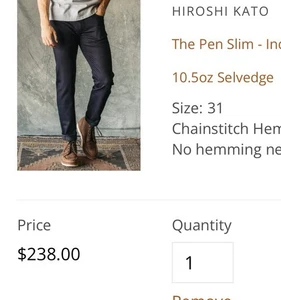 Hiroshi Kato Herren The Pen Slim Jeans Navy Gr. 31 in Top Zustand Made In US - Bild 1 von 10