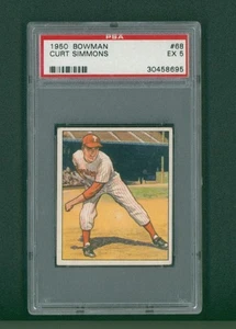 1950 Bowman Baseballkarte - #68 Curt Simmons, PSA 5 EX - Bild 1 von 2