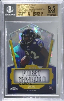 2011 Chrome Crystal Atomic Refractor /50 Torrey Smith BGS 9.5 GEM MINT Rookie RC - Image 1 of 2