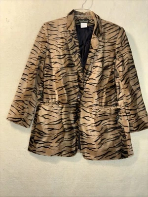 Harve Benard by Genard Holtzman Coat  Size 12 Tiger Print  Jacket - Image 1 of 4