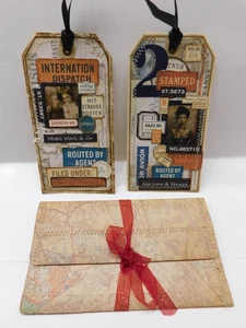 Junk Journal Ephemera Tag Set handgefertigte Zeitschriften Scrapbooking Tagebuch Vintage Stil F - Bild 1 von 10