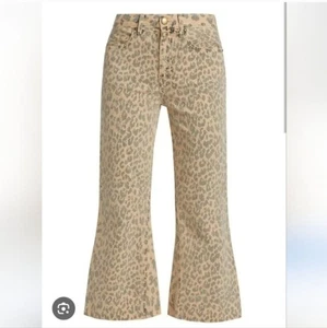 The Great Jeans Kick Bell Vintage Leopard Print Flare Leg Sz 28 - Picture 1 of 10