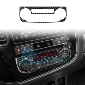 Borde de botón de consola central negro fibra de carbono para Mitsubishi Outlander 2013-2021 - Imagen 1 de 10