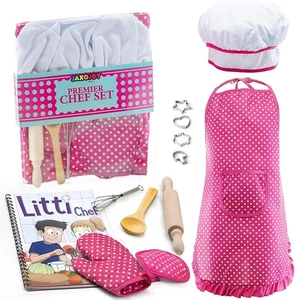 JaxoJoy Niños Cocina y Hornear Chef Set para Niñas Pequeñas DressUp Fingir Juego NUEVO - Imagen 1 de 7