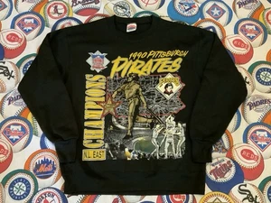 Deadstock Vtg Pittsburgh Pirates 1990 NL East Champions Crewneck Sweatshirt Sz M - Picture 1 of 4