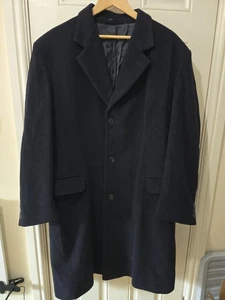 Hammersley Cashmere Jacket Size Large Vintage OverCoat Charcoal Mens - Picture 1 of 8