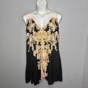 Intimately Free People Slip Large Multicolor Pewter Morning Sun Lace Trim Boho - Picture 1 of 15