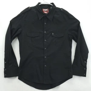 Camicia cowboy rock & roll uomo grande western panhandle slim ricamata borchie - Foto 1 di 14