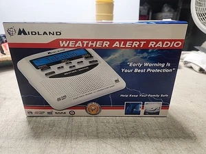 Radio di allarme meteo Midland WR120B NOAA bianca nuova - Foto 1 di 7