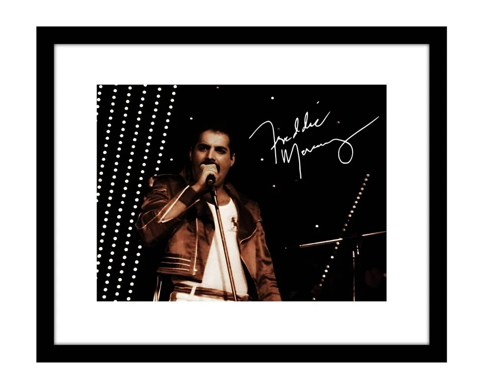 Freddie Mercury 8x10 Signed photo print Queen autographed rock band concert - Image 1 of 2