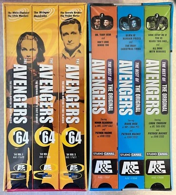 The Avengers '64 Vols 1-3  & Best of - 6 VHS Tapes - A&E Cult Classic TV Sealed - Image 1 of 4