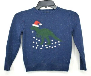 Tucker + Tate Little Boy Blue Long Sleeves Rib Knit Trim Intarsia Knit Sweater 4 - Picture 1 of 8