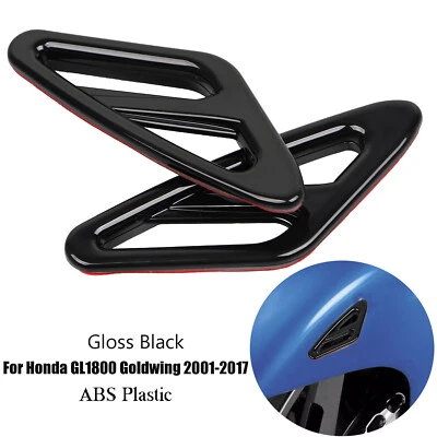 Black Front Fender Trim Accent Filler pair 01-17 For Honda GL1800 Goldwing 1800 - Image 1 of 4
