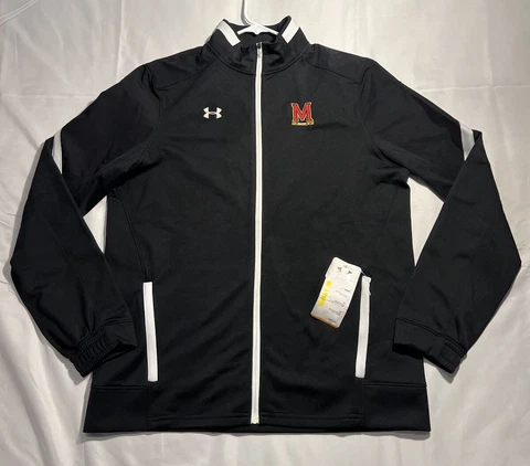 Under Armour Maryland Terrapins Full Zip Track Jacket Black NEW Women's Medium Cover