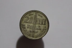 🧭 🇧🇷 BRASILIEN 2000 REIS 1935 CAXIAS SILBER ZIRKULIERT SCHÖNE TÖNUNG B53 #9386 - Bild 1 von 4