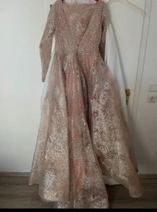 Prinzessin Abendkleid Ballkleid Abiye Glitzer Pailletten Rückenfrei - Bild 1 von 7