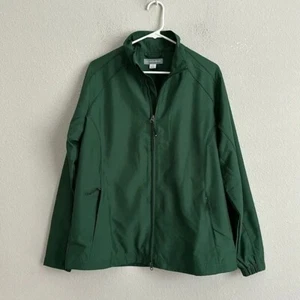 Cutter & Buck WindTec Full Zip Jacket Coat Windbreaker Womens Size L Green - Picture 1 of 7