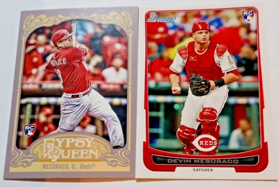 2012 Bowman Devin Mesoraco &2012 Gypsy Queen Rookie Cards Cincinnati Reds - Image 1 of 4