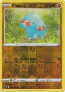 Reverse Holo Phanpy 091/195 Common Silver Tempest Pokemon TCG - Picture 1 of 1
