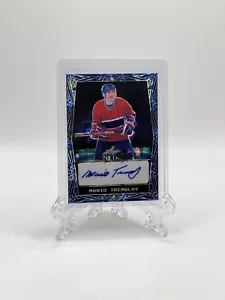 2024 Leaf Metal #BA-MT1 Mario Tremblay Dark Blue Crystal /4 Auto - Picture 1 of 2