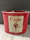 Antique Vintage Cavalier King Size 100 Cigarette Tobacco Tin Can  R.J. Reynolds