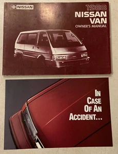 1988 Nissan Van Owner’s Manual & “In Case Of An Accident” Insert - Picture 1 of 5