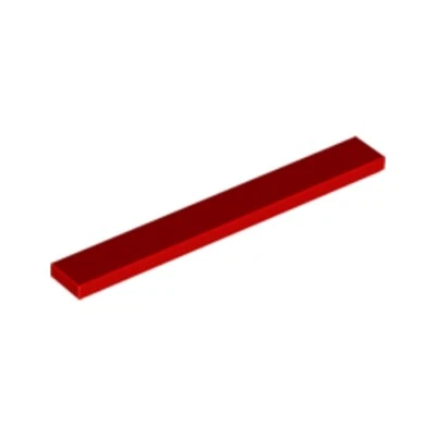 Lego Bricks 10x Bright Red 1x8 Tile Flat Thin Studless Plate 416221 4162 NEW - Image 1 of 4