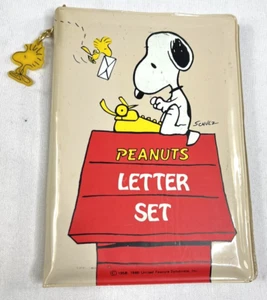 Vintage Snoopy Peanuts Letter Set Stationary Paper Small Notebook Charlie Brown - Picture 1 of 6