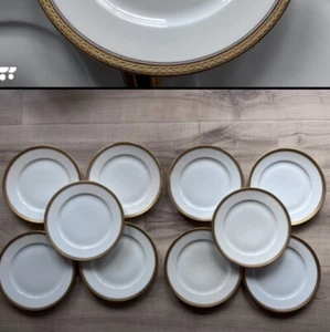 The Burlingame Salad Plates Rosenthal Selb Bavaria Dessert Gold Trim Lot Of 10 - Picture 1 of 13
