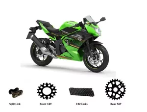 Kawasaki BX125 Ninja 2019 - 2022 Chain and Sprocket Set Black Heavy Duty - Picture 1 of 5