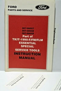 007-00057 58 59 1990 Essential Special Service Tools Instruction Manual, Ford - Picture 1 of 1