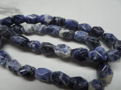 Cuentas de piedra facetadas de 15" de sodalita natural de 7-10 mm de largo A903 DNG Foto 1 de 4