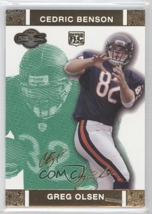 2007 Co-Signers Green Changing Faces Gold Greg Olsen Cedric Benson Rookie RC