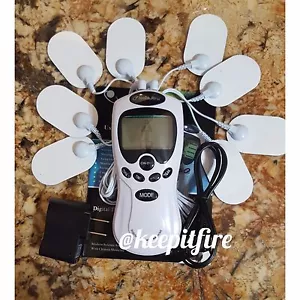 STIMOLATORE ELETTRICO RELAX CORPO INTERO MASSAGGIATORE MUSCOLARE TERAPIA AGOPUNTURA 8 PASTIGLIE - Foto 1 di 4