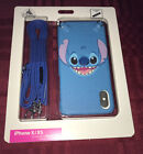 Disney Parks D-Tech Stitch Wallet Phone Case iPhone X/XS w/ Strap NEW