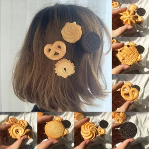 Simulation Cookie Hairpin Cake Bread Hair Clip Girl Women Hair Pin Jewelry Decor - Picture 1 of 26