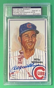 2012 HA ART OF BASEBALL BILLY WILLIAMS AUTO PEREZ STEELE 20/78 PSA/DNA 10 - Picture 1 of 2