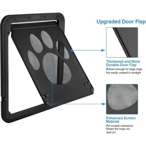 Ownpets 12x14 Inch Lockable Dog Screen Door - Self-Closing & Magnetic - Picture 1 of 8