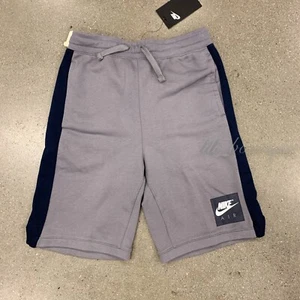 NWT Nike Boy's 903659-036 Sportswear Air Swoosh Athletic Shorts Grey Navy Size L - Picture 1 of 10