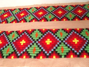 Vintage schöner sehr alter handbestickter Wandteppich oder Motiv im osmanischen Stil 07 - Bild 1 von 4