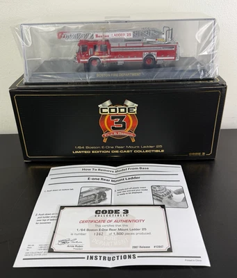 Code 3 #12847 E-One Boston Rear Mount Ladder 25 1:64 - Limited Edition - New - Image 1 of 4