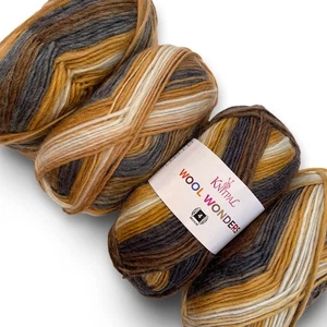 Hilo Wool Wonders para ganchillo, paquete de 4 (640Yds / 400G), patrones - yarda de lana... - Imagen 1 de 8