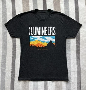 Camicia The Lumineers Tour 2017 Englewood, Colorado Uomo Med Nera Manica Corta - Foto 1 di 6