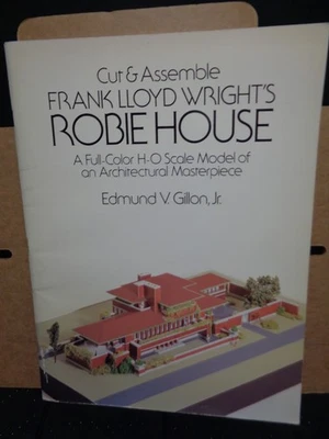 Casa Robie de Frank Lloyd Wright vintage 1987 cortada y ensamblada completa sin usar Foto 1 de 4