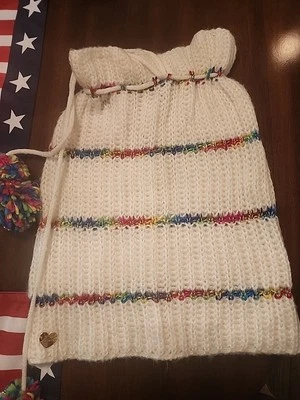 Betsey Johnson Cowl Infinity Scarf Colorful Bright Purple Green Blue Glitter OZ - Image 1 of 3