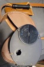 Antique pocket box sextant with flashlight and case, parts or repair 