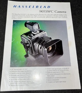 Hasselblad 905SWC Camera - 2005 A4 Information Sheet - Picture 1 of 2