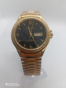 Reloj de cuarzo vintage ELGIN II FCT002 PC33 tono dorado día fecha - Imagen 1 de 16